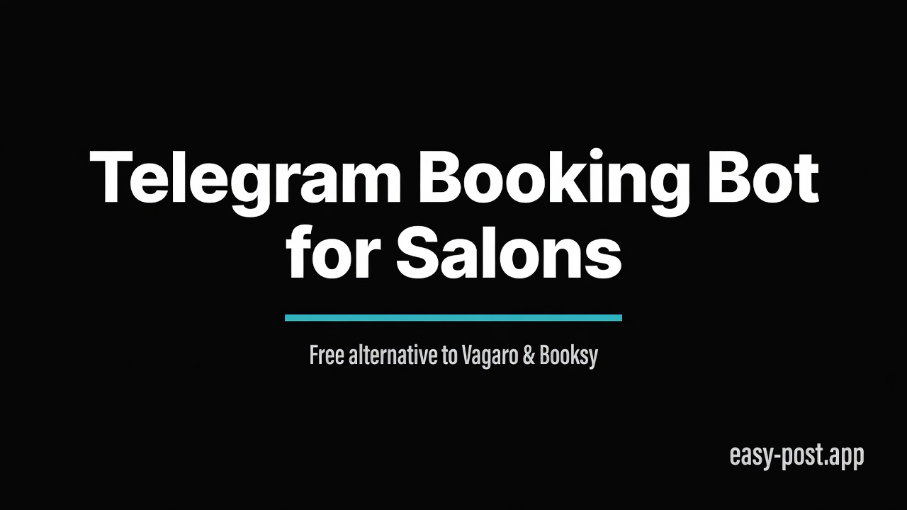 Telegram Booking Bot for Salons & Service Businesses: Free Alternative to Vagaro & Booksy