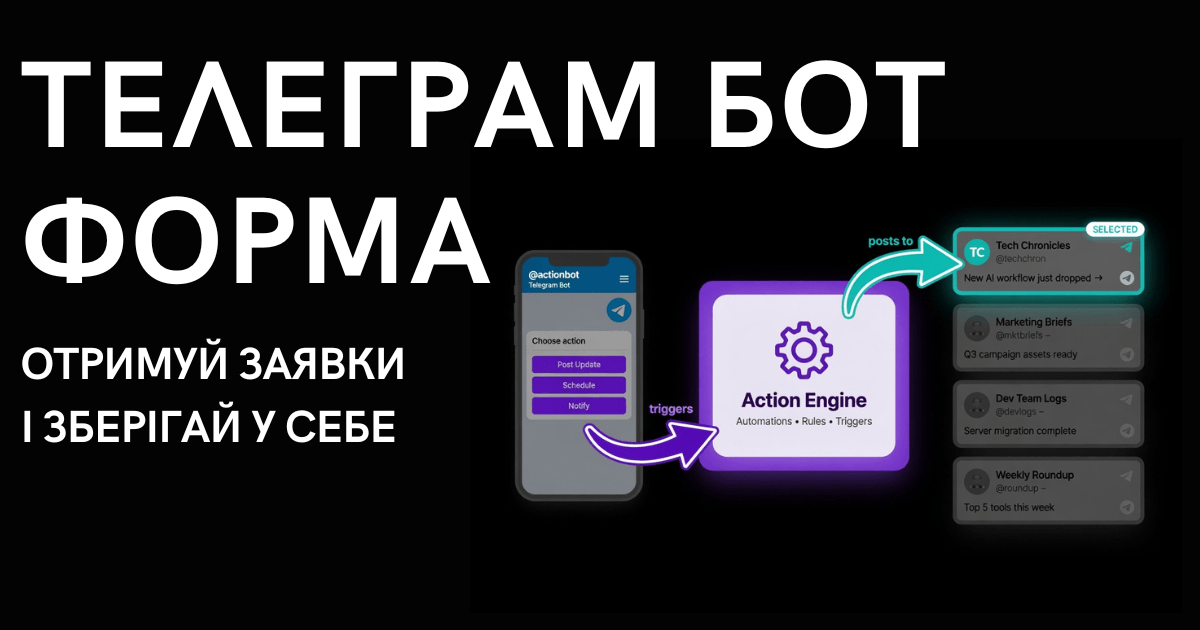 Форма в Telegram-боті: від заявки до каналу
