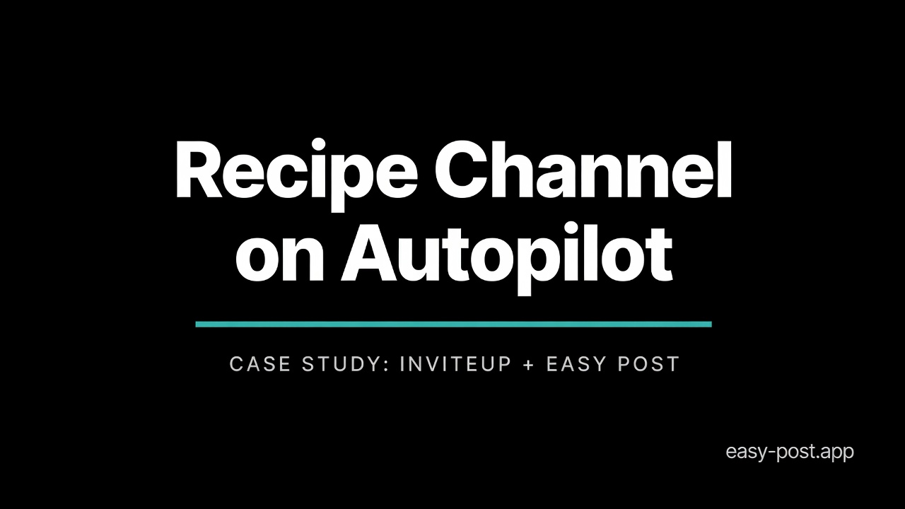 How a Recipe Channel Automated Daily Publishing with InviteUp + Easy Post