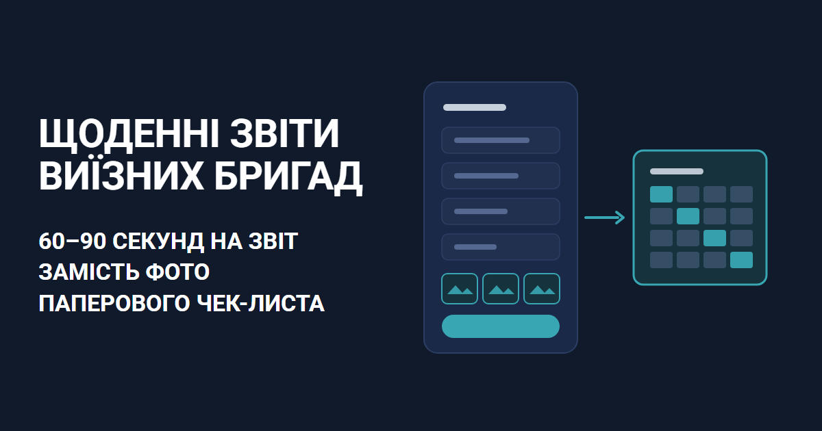 Щоденні звіти виїзних бригад у Telegram
