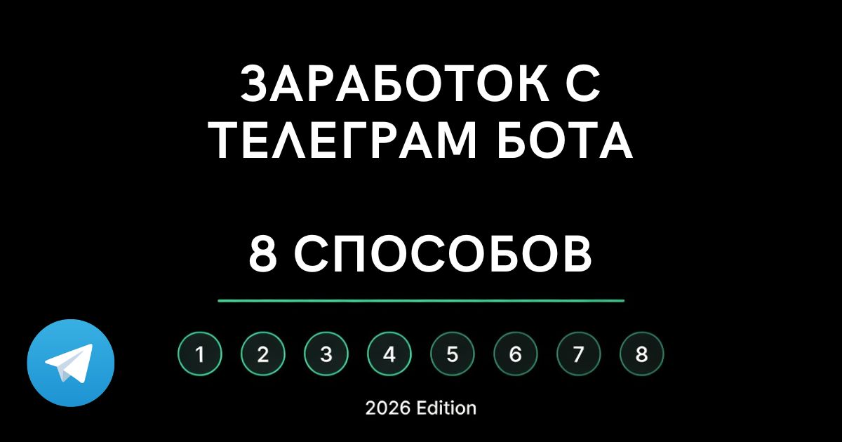 Бизнес-модели Telegram-ботов: 8 способов заработать в 2026
